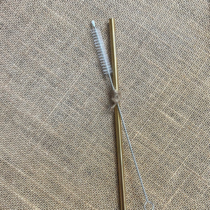 Single stainless steel straw & cleaner
